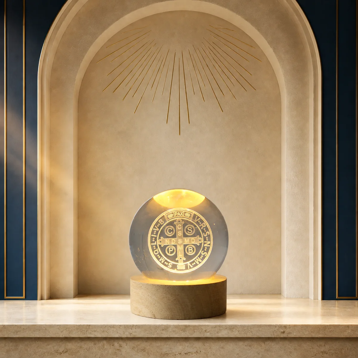 Luminária LED São Bento — luz quente